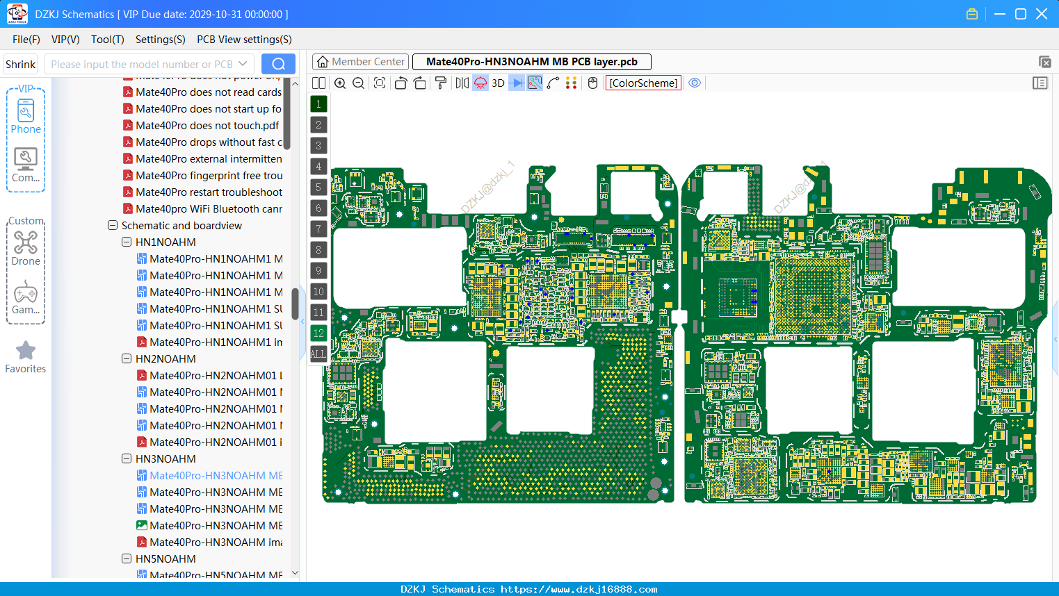 Huawei Mate40Pro-HN3NOAHM MB PCB Layer